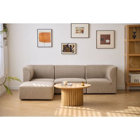 Emilia modulsoffa i sand med 3 moduler L: 243 X D: 79 cm X H: 72 cm ...