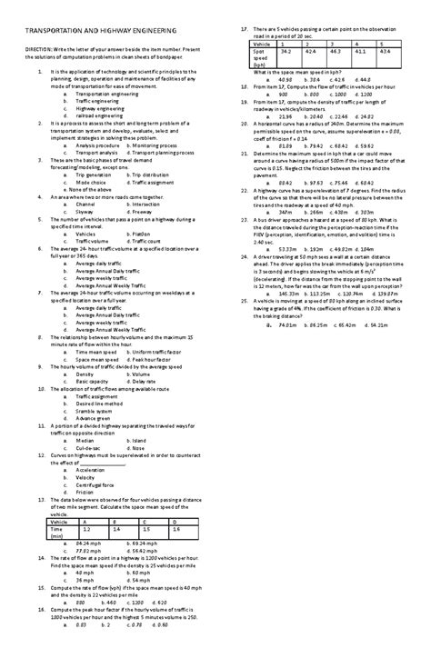 Transportation Engineering World Problem 的图像结果