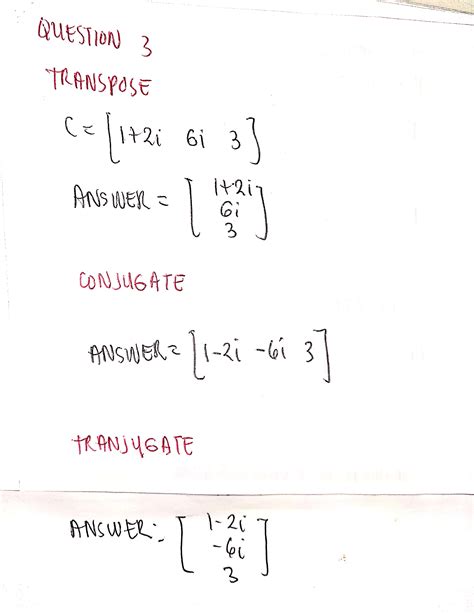 Image result for Conjugate Transpose Examples