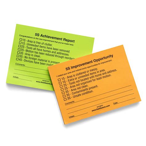 The 5S Store Managment Walk Cards - Quality Control Sticky Notes - Pair ...