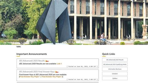 JEE Advanced 2025 Result OUT! Check marks, qualifying status, cutoff at ...