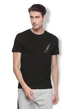 Buy Men Black Solid Crew Neck T-Shirts Online - 306583 | Van Heusen