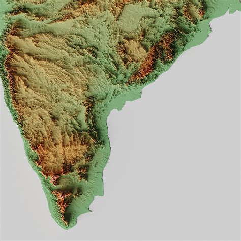 Buy India Relief Map | Printable Decor Online in India - Etsy