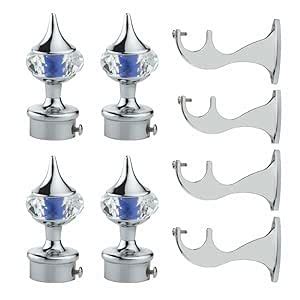 Buy GLOXY ENTERPRISE Single Diamond Aluminium Curtain Brackets Parda ...