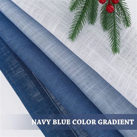 Buy NICETOWN Linen Sheer Ombre Curtains for Living Room, Grommet ...
