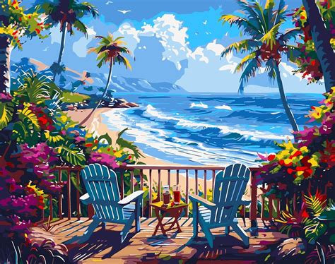 16X20 Inch Landscape Paint by Number on Canvas for Relax and Home Wall ...