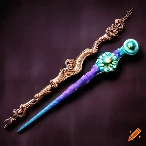 Two intricately crafted magical wands on Craiyon