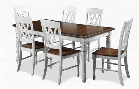 Vivek Art Monarch Seven Piece Dining Table Set with Six Double X-Back ...