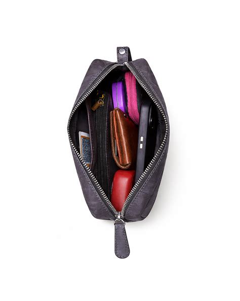 UrbanEase Compact Grey Leather Sling