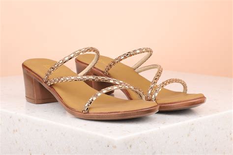 Shop Inc.5 Ant Gold Block Heels For Womne