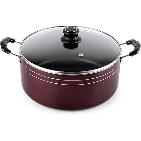 Cello Prima Non Stick Biryani Pot 5.5 LTR with Glass Lid, Gas Stove ...