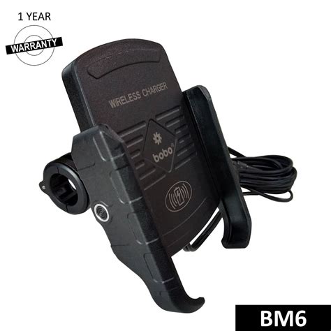 BOBO BM6 Jaw-Grip Bike Phone Holder (with Fast 15W Wireless Charger) M ...