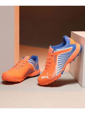 Buy Puma 22 Fh Rubber Vk Mens Orange Cricket Shoes Online