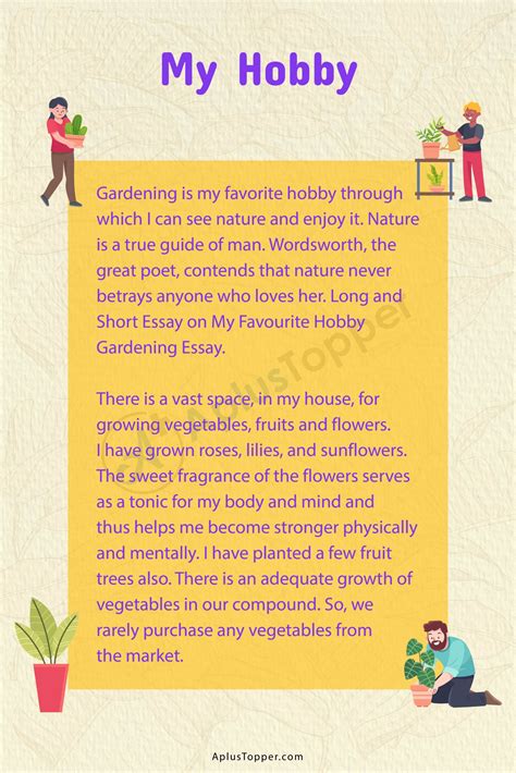 My Hobby Essay | Essay on My Hobby for Students and Children in English - A Plus Topper