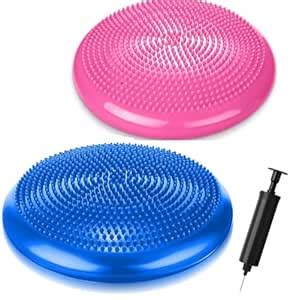 DARKNESS 2 Pcs Inflated Wobble Cushion Exercise Wiggle Seat for Sensory ...