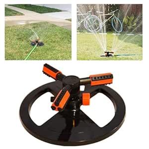 BKR® Jagan Hardware Garden Sprinkler 3 Arm Round Lawn Sprinkler, 360 ...