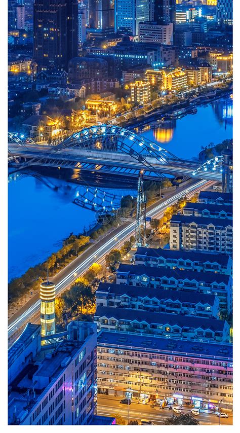 天津夜景手机壁纸模板素材-正版图片400414199-摄图网