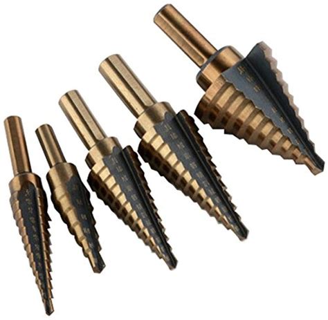 American Tool Exchange 90054 5-piece Step Drill Bit Set with Metal Case ...