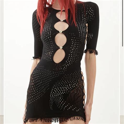 Miranda rhinestones poster girl dress Brand new... - Depop