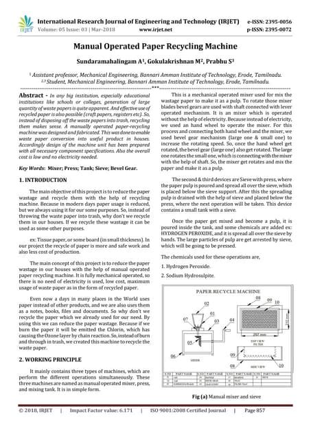 Manual Paper Recycle Machine Project Report 的图像结果