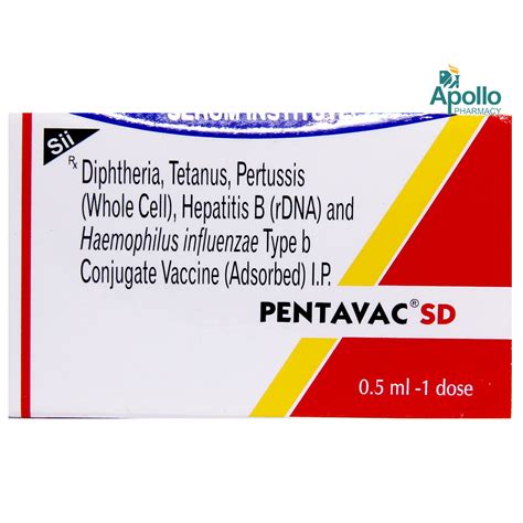Pentavac Sd 0.5ml Vaccine Price, Uses, Side Effects, Composition ...