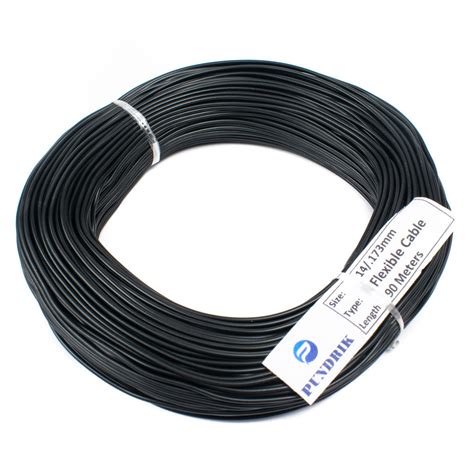 Buy 22 AWG Multi Strand Wire - 14/0.173mm (Black) 90 Meter at ...