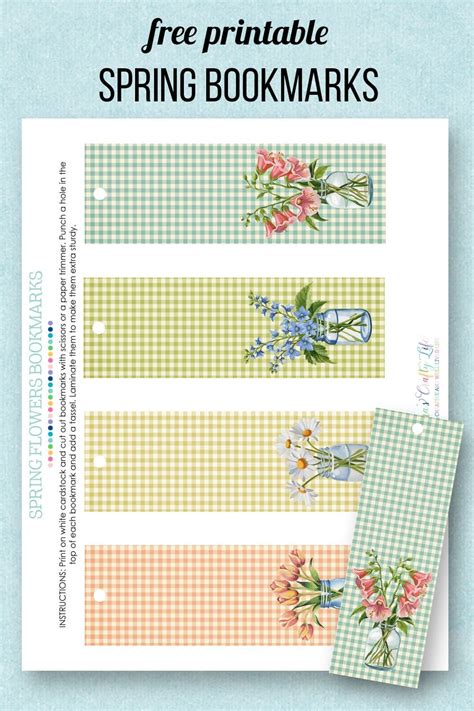 Image result for Free Printable Spring Bookmarks
