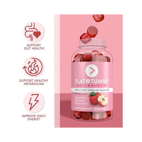 Flat Tummy Apple Cider Vinegar - 60 Gummies - Cureka - Online Health ...