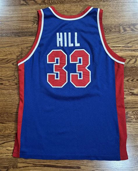 Vintage Champion Detroit Pistons Grant Hill Authentic Jersey (Size 48 ...