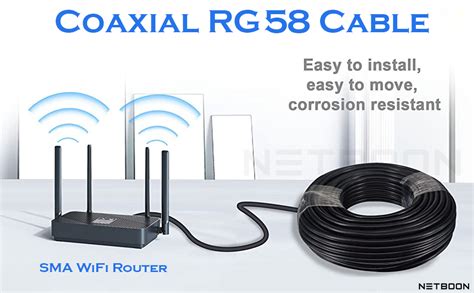 NETBOON RG 58 Low Loss Flexible Jumper Coaxial Cable for Dummy Load ...