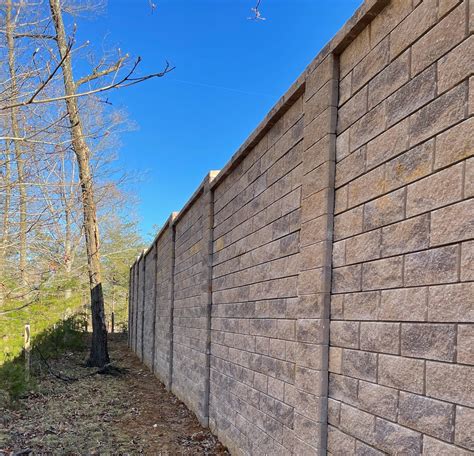 Concrete Block Fences Set Of Concrete Block Fence And Barrier For