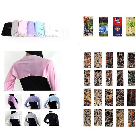 POSMA CS5111 6 Pairs Cooling Arm Sleeves Cover UV Sun Protection Sports ...
