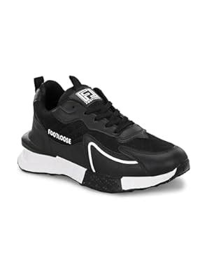 Buy FOOTLOOSE Comfort Sneaker for Men | SN-1-BLACK-6 at Amazon.in