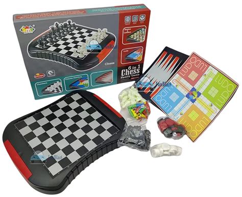 Buy FunBlast 6 in 1 Board Game Chess, Ludo, Snakes & Ladder, Chinese ...