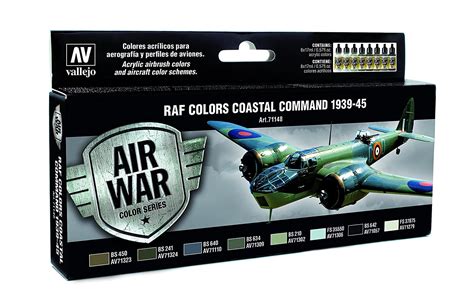Buy Acrylicos Vallejo Air War Colors: Coastal Command 1939-45 8 for ...