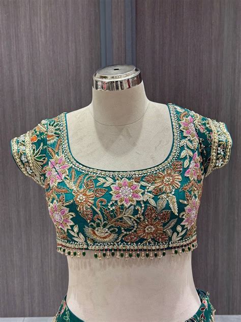 Emerald Green Lehenga Set – Chhabra 555