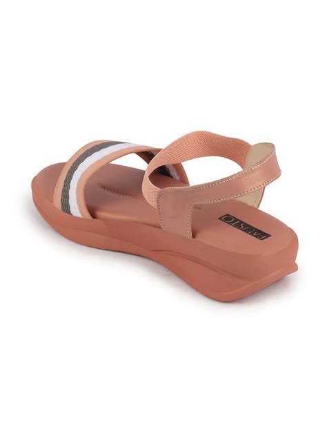 Shop Women Pink Platform Woven Design Slip On Sandals Online