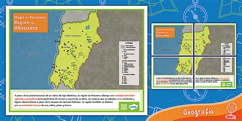 Póster XL | Mapa Recursos Región Atacama | Geografía