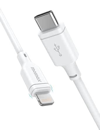 MOMAX USB C to Lightning Cable MFI Certified 1ft Charging Syncing Cord ...