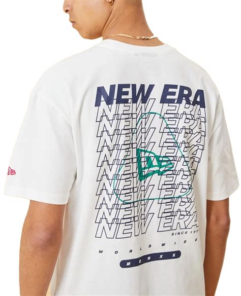 NEW ERA GRAPHIC WHITE OVERSIZED T-SHIRT