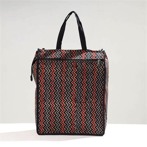 Multicolor Handmade Ajrakh Block Printed Cotton Shopping Bag