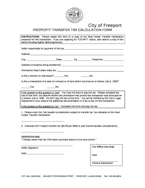 INSTRUCTIONS:Please staple this to a copy of the Real Estate Transfer ...