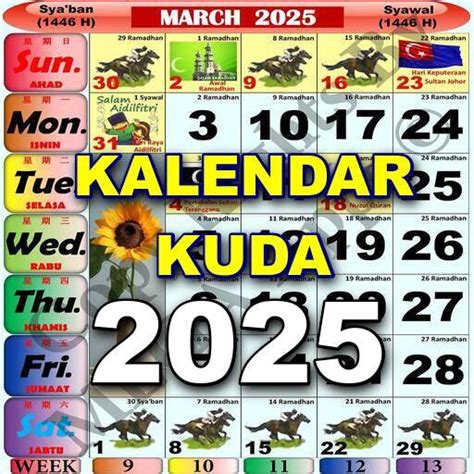 Kalendar Kuda 2025 - MALAYSIA – Apps on Google Play