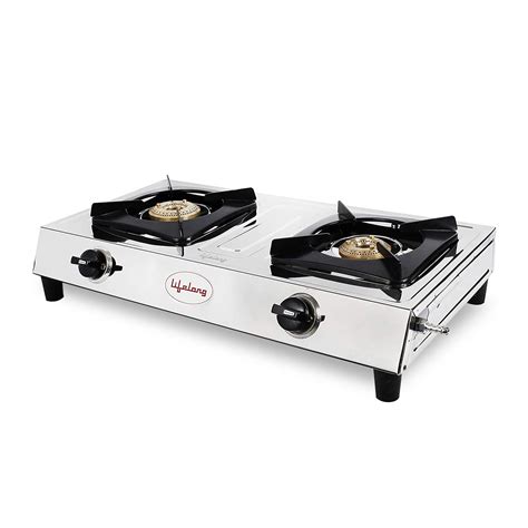 Lifelong 2 Burner Gas Stove Top for Kitchen - Manual Ignition Cooktop ...