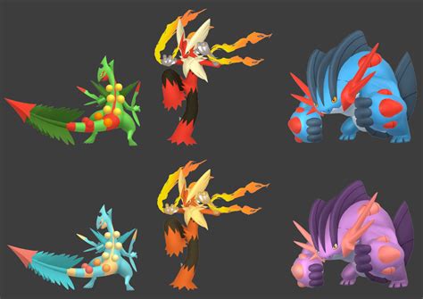 Sceptile Blaziken Og Swampert Mega Evolution Mega Sceptile Pokémon
