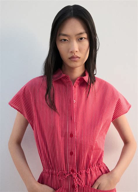 Striped shirt dress - Women | MANGO USA