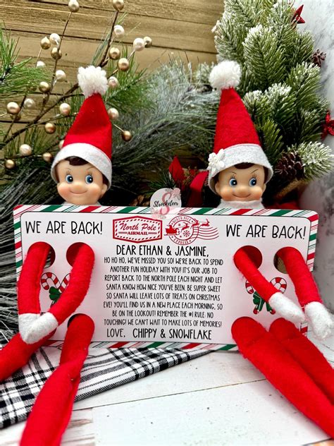 Customized Personalized Elf Return Letter - Fits TWO Elves ...