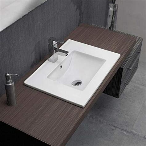 Ceramic Semi Counter Mounted/Under Counter Wash Basin Glossy Finish ...