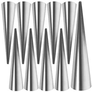 Buy STOBAZA Set of 10 Croissant Molds Stainless Steel Tube Molds for ...