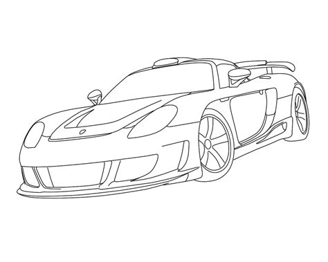 Porsche 911 Drawing at GetDrawings | Free download